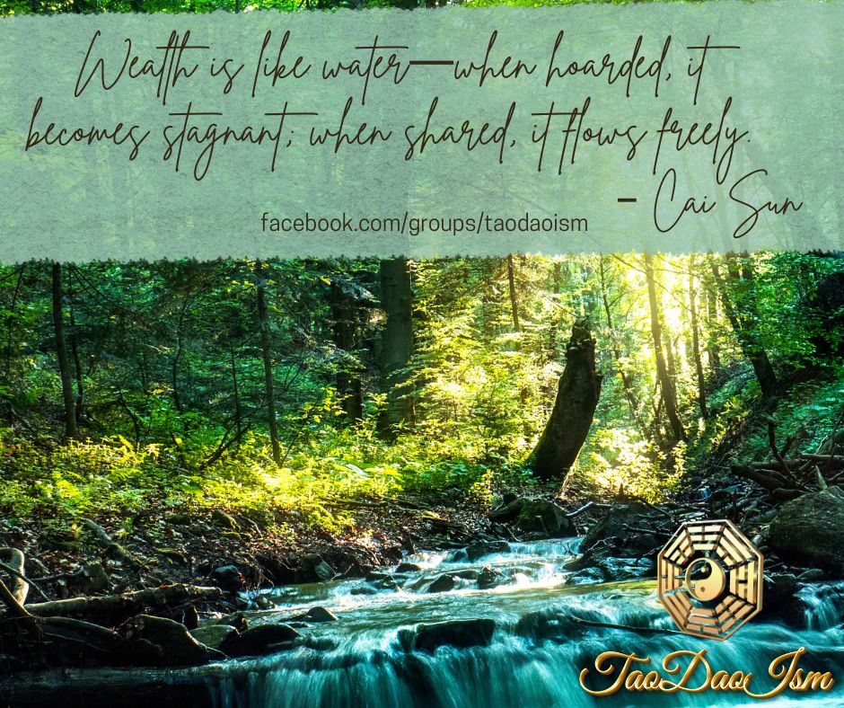 Wealth is like water—when hoarded, it becomes stagnant; when shared, it flows freely.